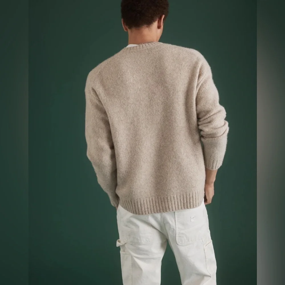AE77 Premium Alpaca-Blend Sweater in Light Brown American Eagle